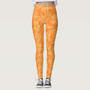 Hibiscus Pareau Distressed Hawaiian Tropical Leggings