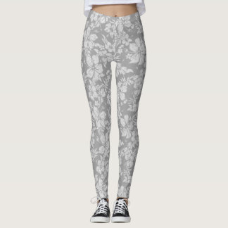Hibiscus Pareau Distressed Hawaiian Tropical Leggings