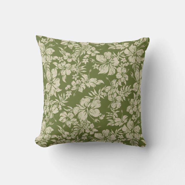 Hibiscus Pareau Hawaiian Decorative Pillows (Front)