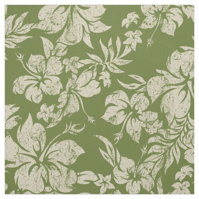 Hibiscus Pareau Hawaiian Floral Aloha Shirt Print Fabric (Swatch)