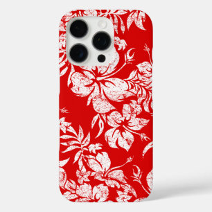 Hibiscus Pareau Hawaiian Floral Red iPhone 16 Pro Case