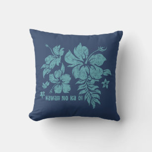 Hibiscus Pareau Hawaiian Floral Reversible Pillow