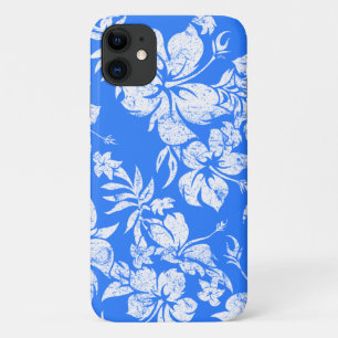 Hibiscus Pareau Hawaiian Floral Royal blue iPhone 11 Case