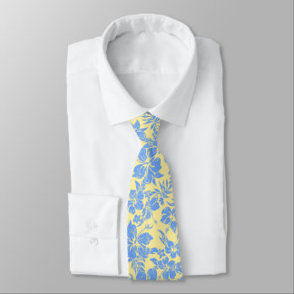 Hibiscus Pareau Hawaiian Floral Two-sided Printed Tie