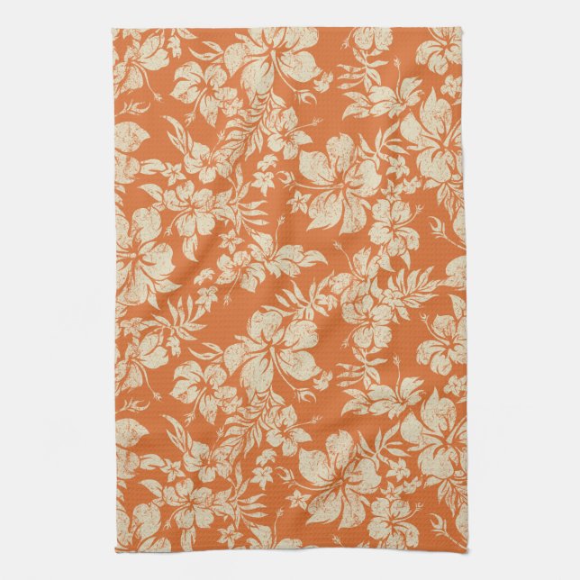 Hibiscus Pareau Hawaiian Kitchen Towel (Vertical)