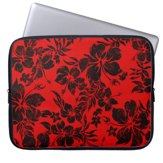 Hibiscus Pareau Hawaiian Neoprene Wetsuit Laptop Sleeve