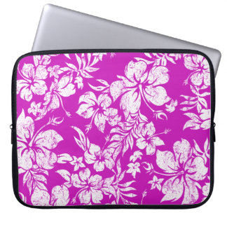 Hibiscus Pareau Hawaiian Neoprene Wetsuit Laptop Sleeve