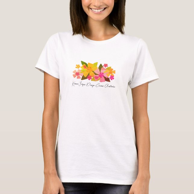 Hibiscus Patch Women's Basic T-Shirt (Front)