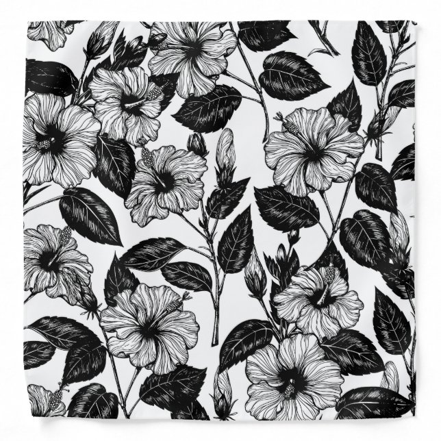 Hibiscus pattern bandana (Front)