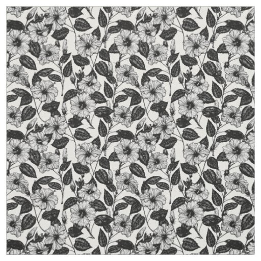 Hibiscus pattern fabric