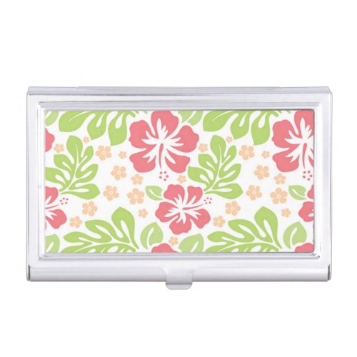 hibiscus_pattern_pink business card case