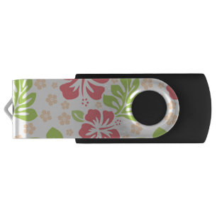hibiscus-pattern-pink flash drive