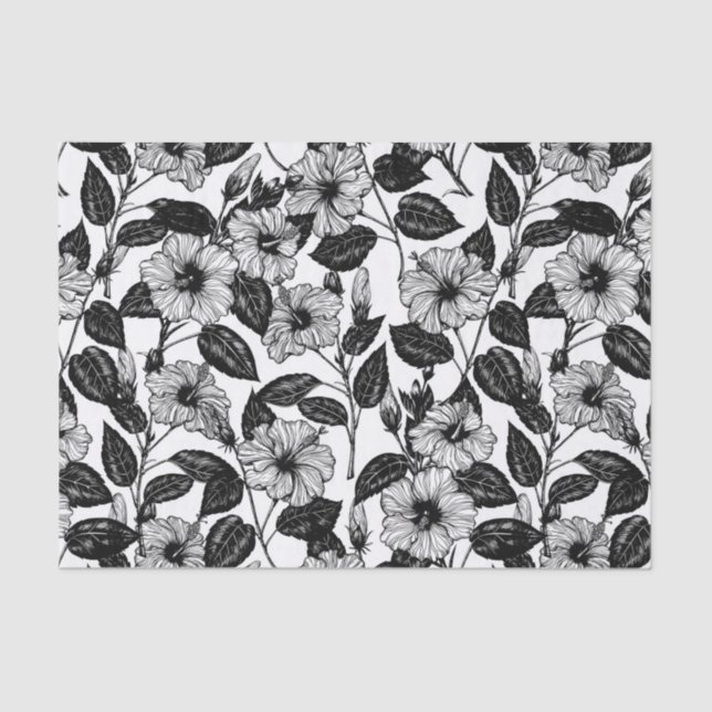 Hibiscus pattern tissue paper (Front)