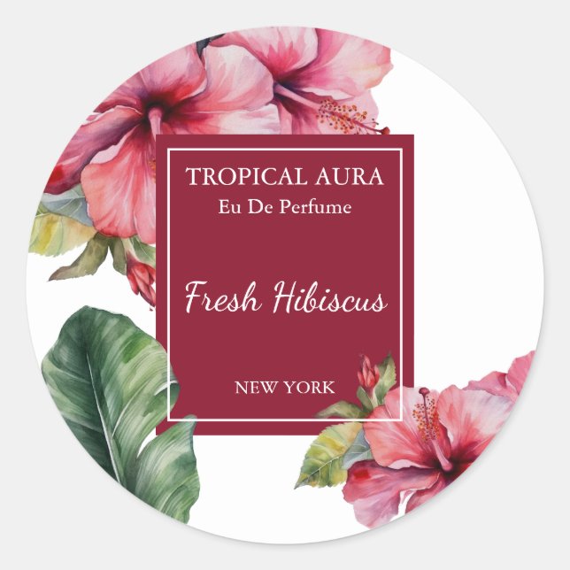 Hibiscus Perfume Label (Front)