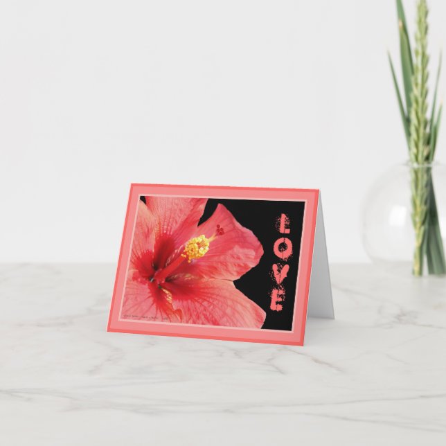 Hibiscus Personalized Greeting Card (Front)