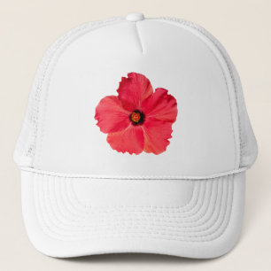 Hibiscus - Personalized Tropical Hot Pink Flower Trucker Hat