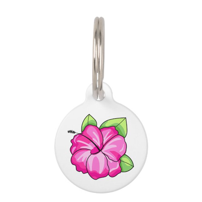 Hibiscus Pet ID Tag (Front)