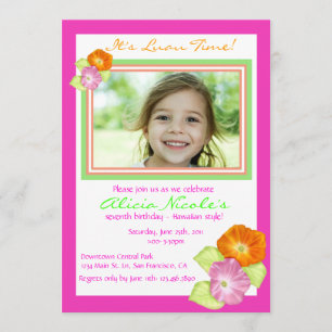 Hibiscus Photo Invitation