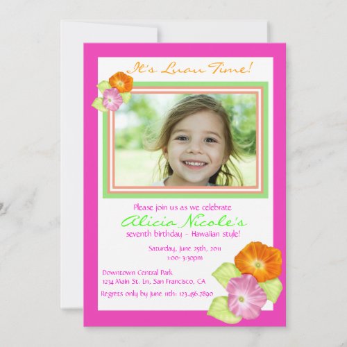 Hibiscus Photo Invitation