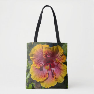 Hibiscus Pink and Orange Tote Bag