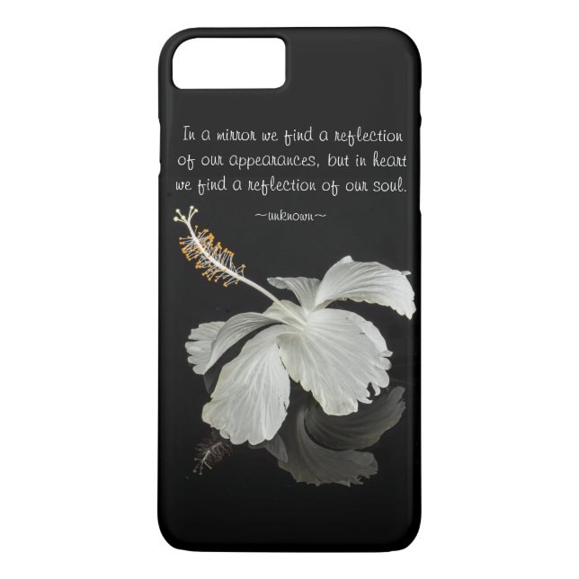 Hibiscus Reflection With Quote iPhone 7 Plus Case (Back)