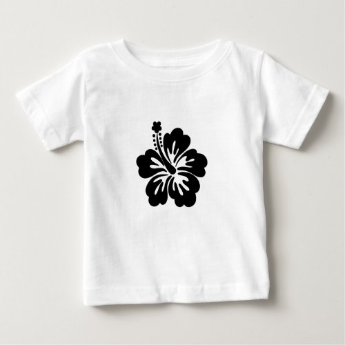 Hibiscus silhouette baby T_Shirt