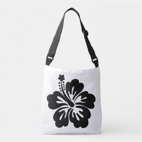 Hibiscus silhouette crossbody bag