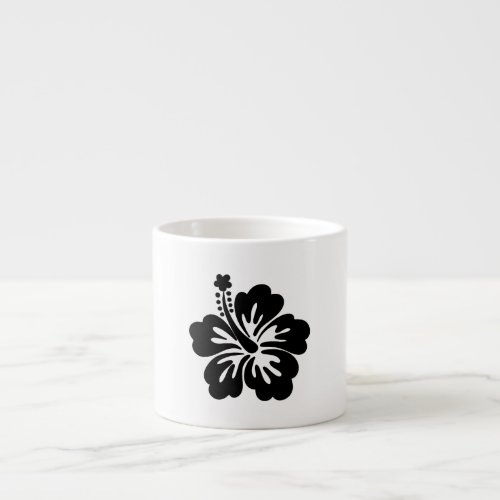 Hibiscus silhouette espresso cup