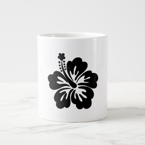 Hibiscus silhouette giant coffee mug