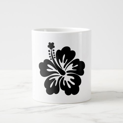 Hibiscus silhouette giant coffee mug