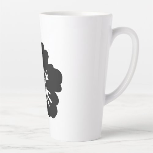 Hibiscus silhouette latte mug