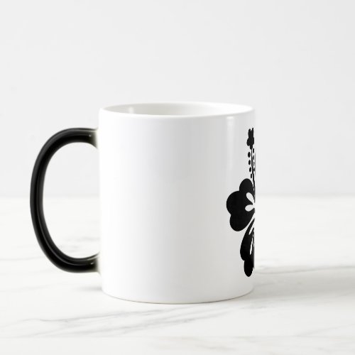 Hibiscus silhouette magic mug