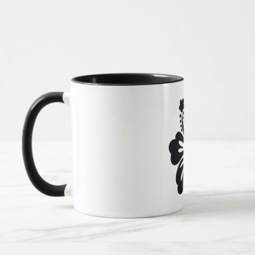 Hibiscus silhouette mug