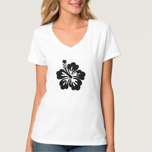 Hibiscus silhouette T_Shirt