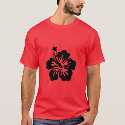 Hibiscus silhouette T_Shirt