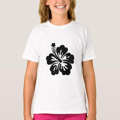 Hibiscus silhouette T_Shirt