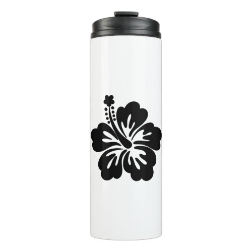 Hibiscus silhouette thermal tumbler