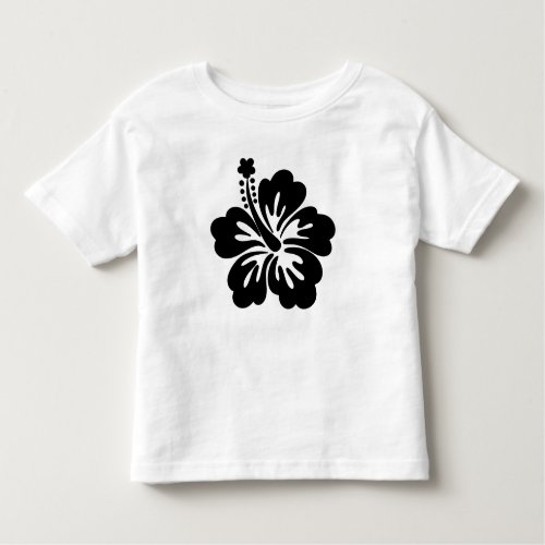 Hibiscus silhouette toddler t_shirt