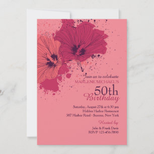 Hibiscus Splash Invitation