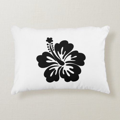 Hibiscus  summer  flower  illustration  hawaii   accent pillow