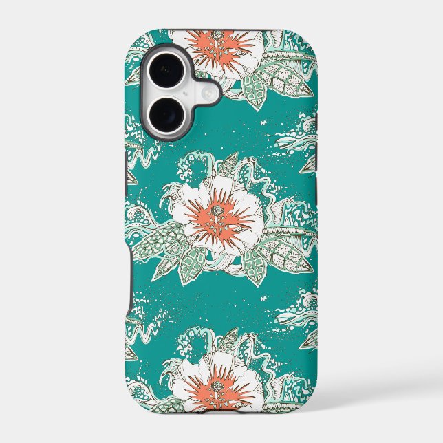 hibiscus surf retro Case-Mate iPhone case (Back)
