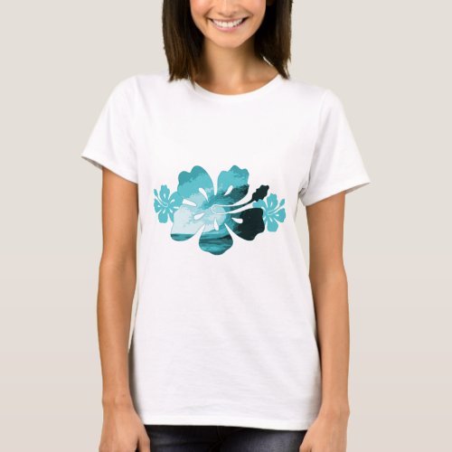 Hibiscus surf style T_Shirt