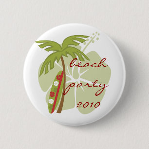 Hibiscus Surfboard Button