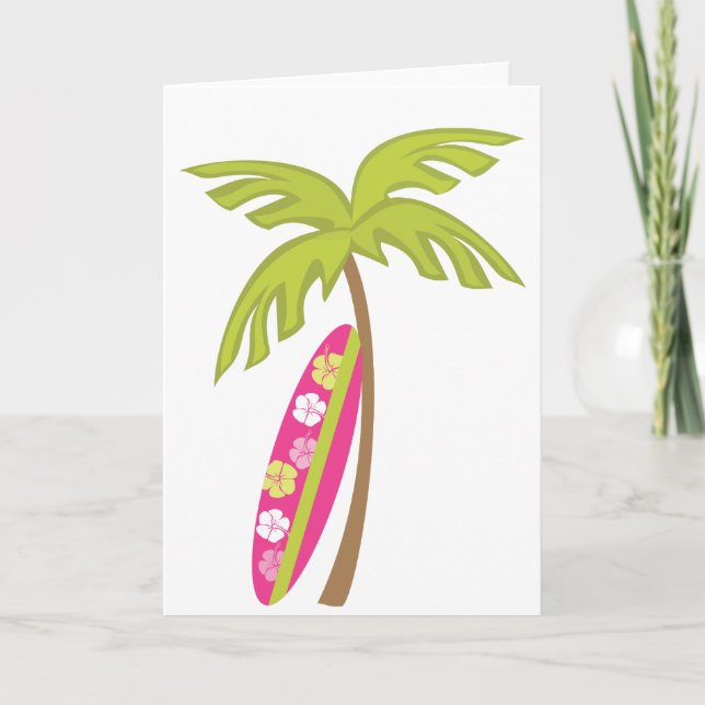 Hibiscus Surfboard Card (Front)