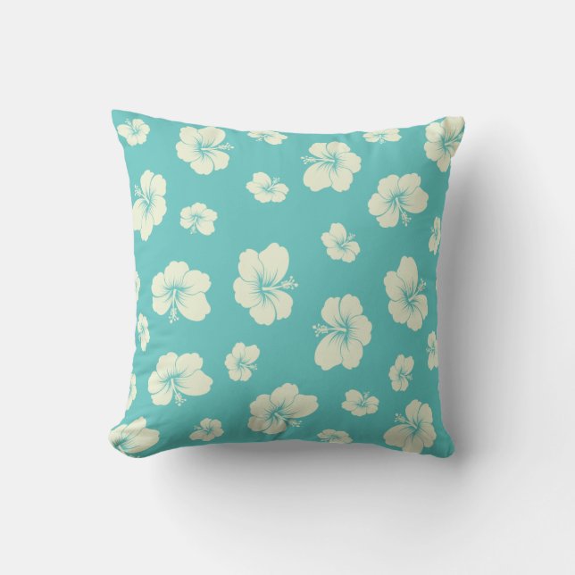 Hibiscus Throw Pillow (Front)