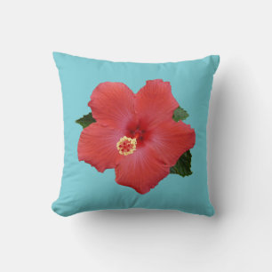 Hibiscus Throw Pillow