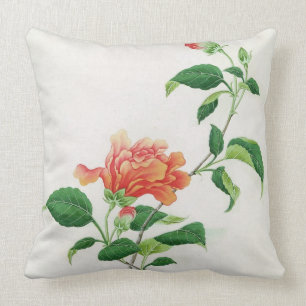 Hibiscus Throw Pillow