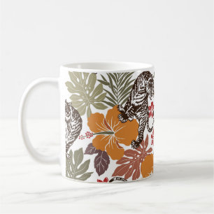 Hibiscus Tiger, Exotic Pattern. Coffee Mug