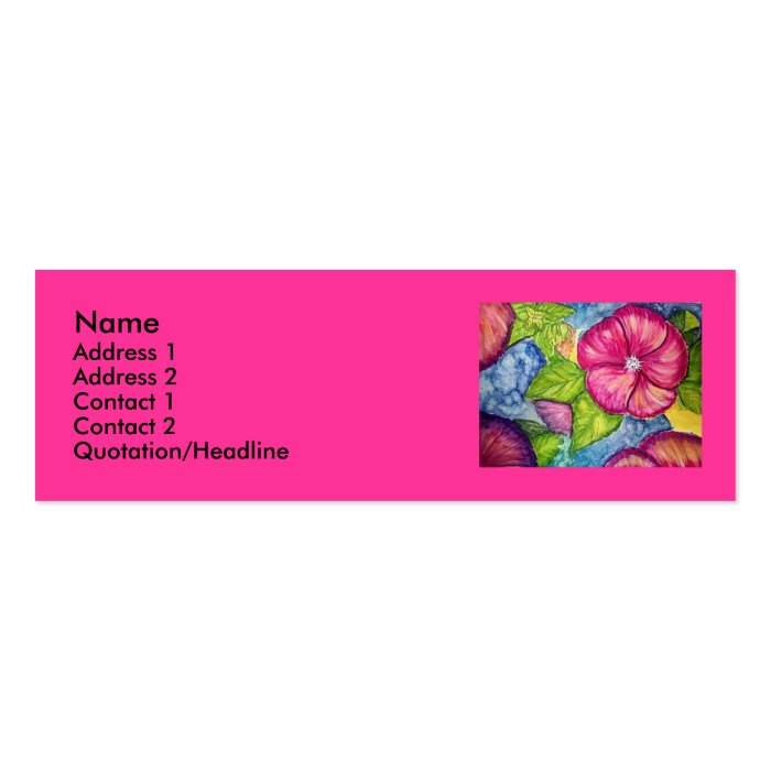 Hibiscus Tropical Fantasy Business Card Template