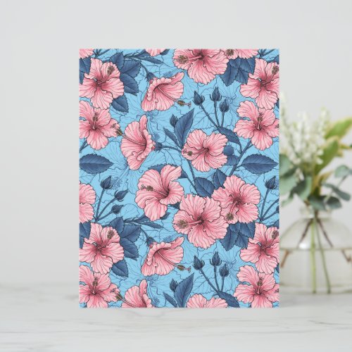 Hibiscus Tropical Floral Pattern